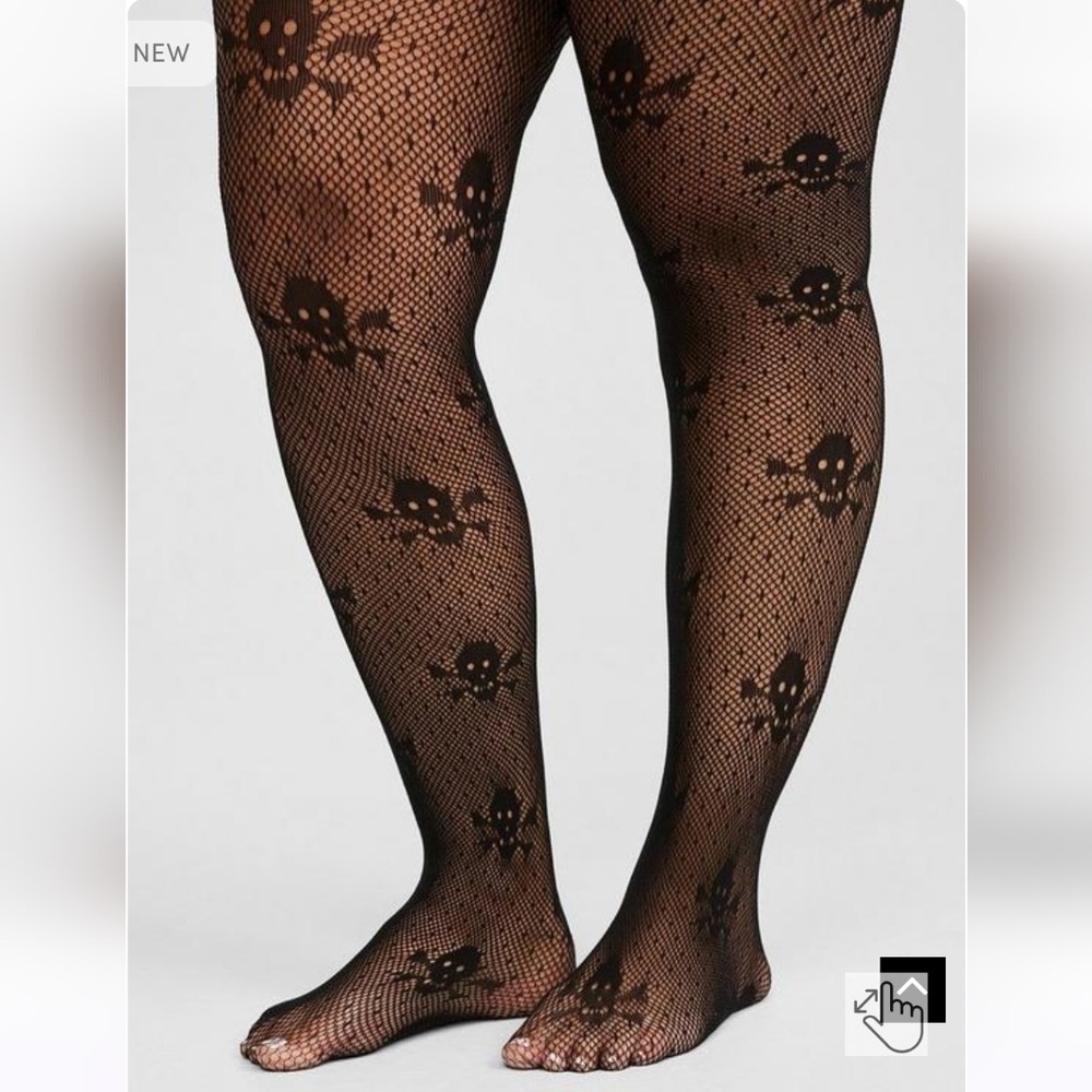 🆕️☠️ SKULL FISHNET TIGHTS - PLUS SIZE☠️